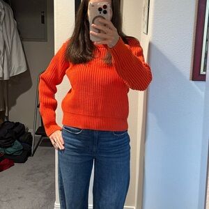 Andrew Wang chunky orange pullover sweater